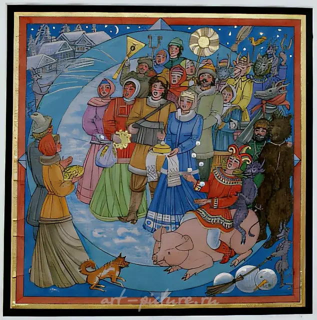 Games, Casting Lots, Forecasts, 1996,  gouache, indian ink,  40 x 34 cm
