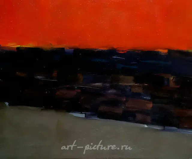 Untitled, 1996, cardboard, oil, 77x101 Author's property