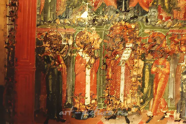 《圣母庇护》六联圣像的局部（修复前），19世纪，利夫卡斯法，蛋彩画，木板，安洛伊型，私人收藏
