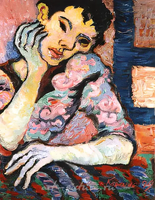 美好的早晨思绪，1994年，布面油画，85x70厘米。私人收藏，第聂伯罗彼得罗夫斯克。
