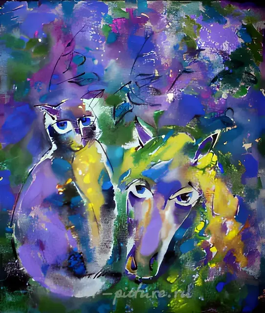 Lilac horse, 1996, textile paper, acrylic, 96x70 Author’s property, $500