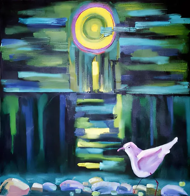 Moon path, 1995, canvas, oil, 80x80 Author’s property, $800