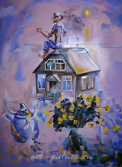 My house, 1994, canvas, oil, 100x80 Author’s property, $700