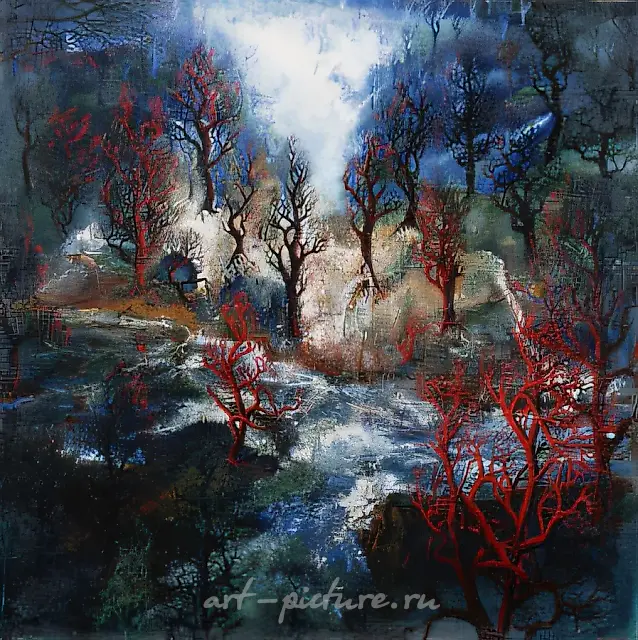 Mood, 1991, canvas, oil, 95x95