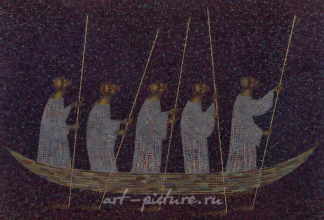 船,1991年,油画,68 x 90厘米