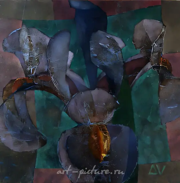 Ирис, 1995, холст,масло, 81 х 81