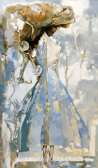 Columbine, 1996, canvas, oil, 120х60 Private collection
