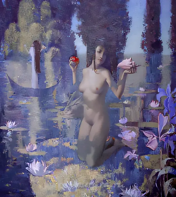 Fairy of dreams., 1999, canvas, oil, acrylic, 70x80 Author`s property