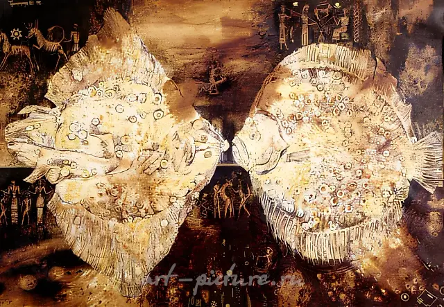 Kiss of fomalgaut., 1992, paper, water-colour, ball-point pen, 59x89 Author`s property
$1500