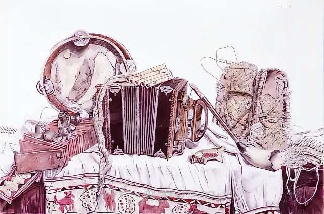 Scomorokh`s plays., 1998, paper, water-colour, ball-point pen, 65х95 Author`s property
$1500