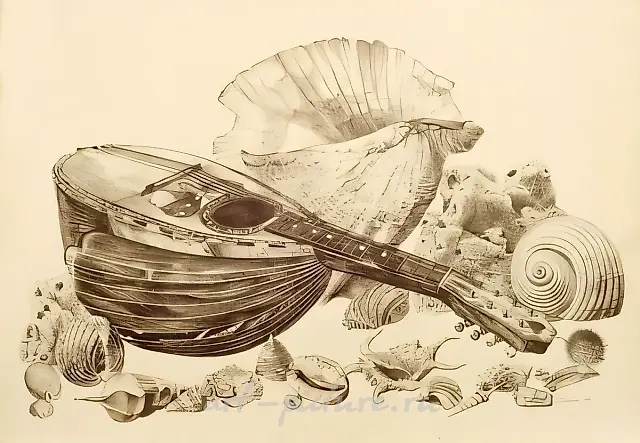 Still-life with mandoline., 1991, paper, pencil, 60х90 Author`s property
$1500