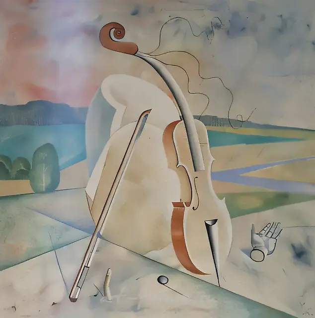 Unfinished melody, 1992, oil on canvas, 100x100