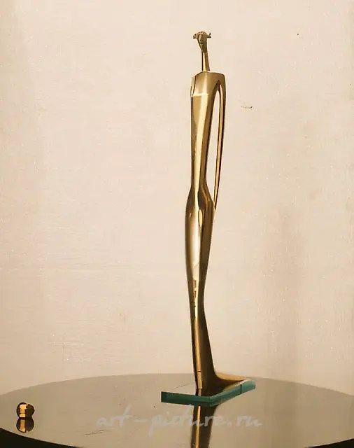 Флора., 1997, бронза, стекло, 70 х 20 х 10