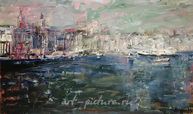 Venice. View from Customs Point, 1997, oil on canvas, 60,4x99,9