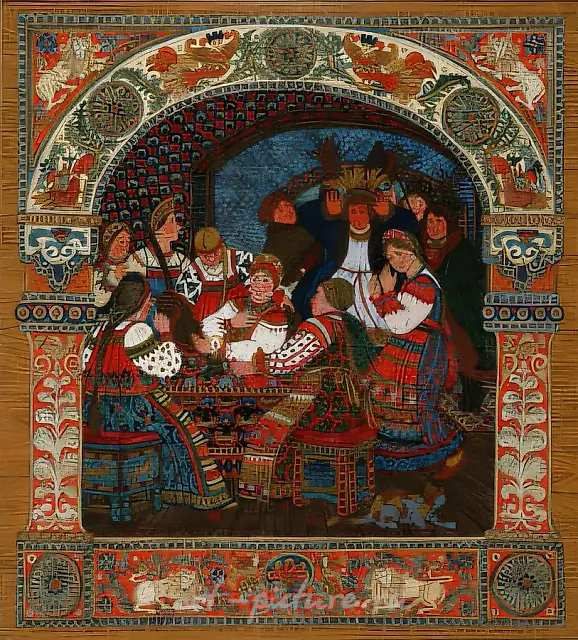占卜，1996年，布面蛋彩，80 x 70 厘米