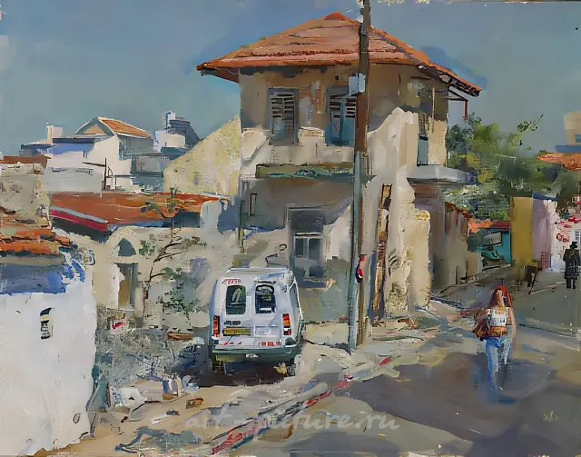 В старом Тель-Авиве, 1995, холст, масло, 51 х 65