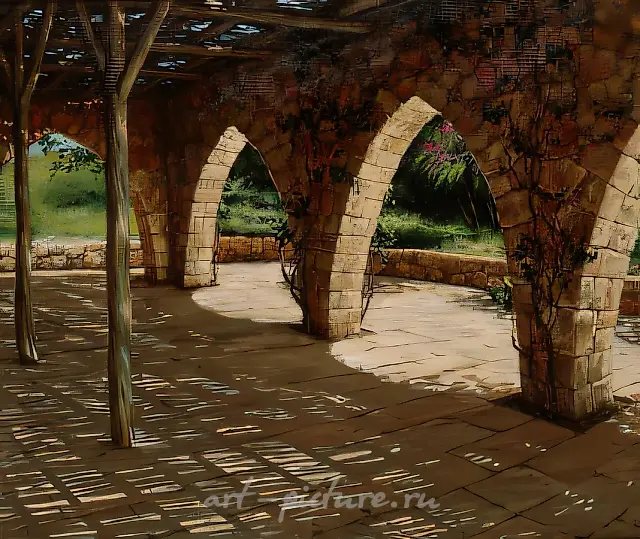 Cyprus. Noon, 1997, canvas, oil, 60x70