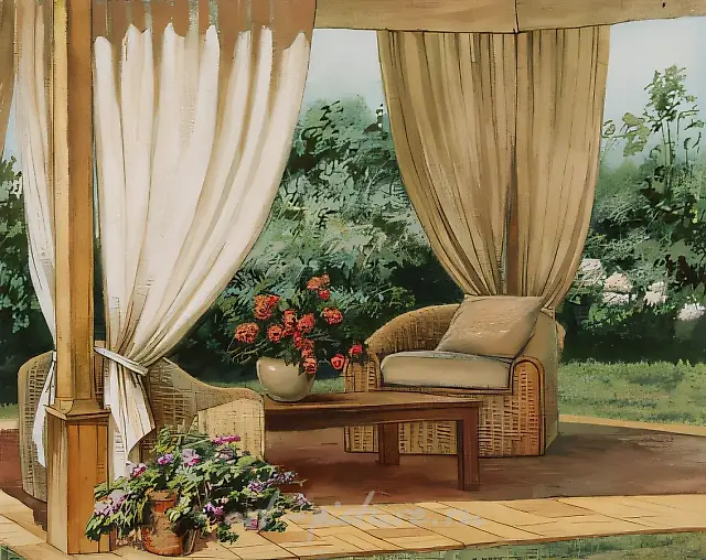 Gazebo. Noon, 1994, paper, watercolour, 19x24