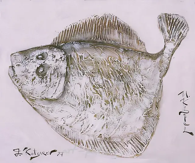 白鱼，1997年，布面油画，50×60