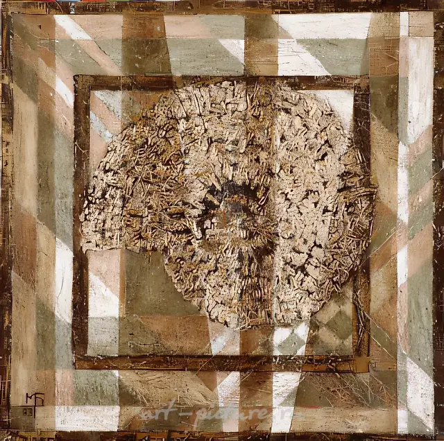 Раковина, 1993, холст, смешанная техника, 70х70