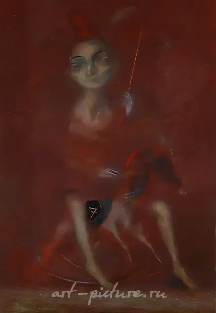 赛马骑师，1997年，布面油画，130x90厘米