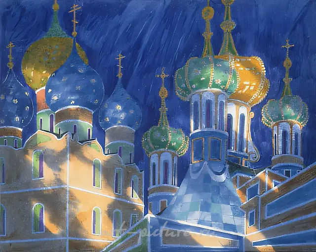 Evening Bells, 1997, monotype, 47x58