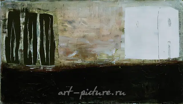 White Home, 1997, oil on canvas, 19x30