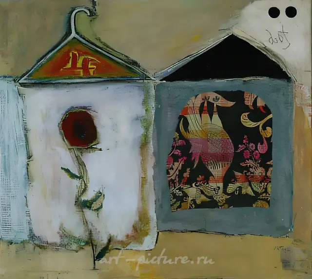 Два солнца, 1997, холст, масло, 80x90