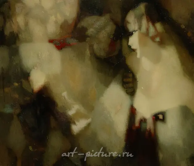 Milky Mask, 1995, canvas, oil, 65x75