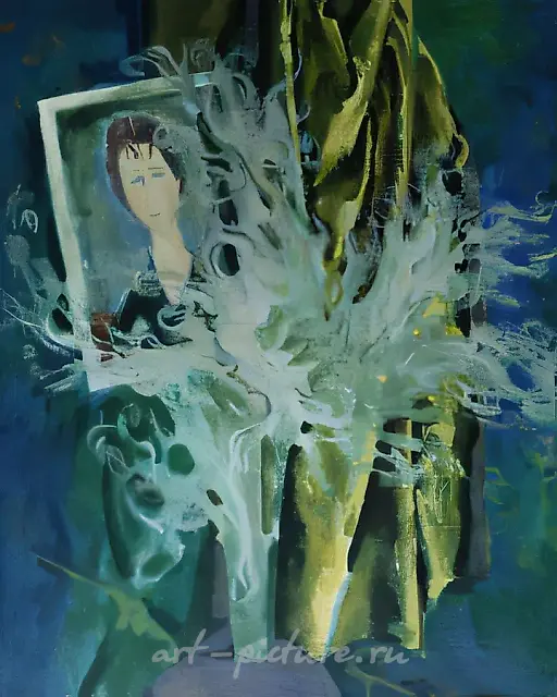 Feather Grass, 1989, canvas, oil, 100x80