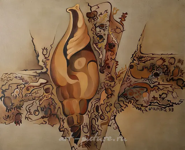 Shell, 1993, canvas, oil, 89x109