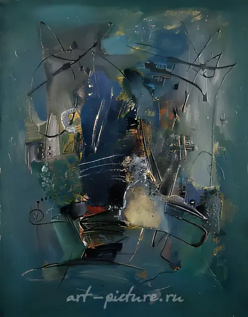 Ноктюрн., 1989, холст, масло, смешанная техника, 110 х 87