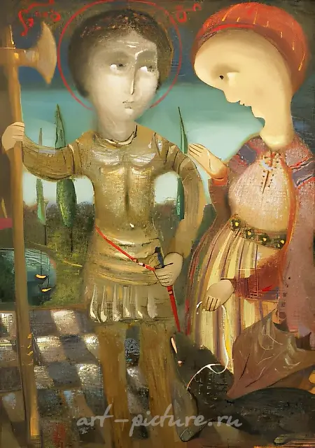 构图，1996年，布面油画，80×60厘米