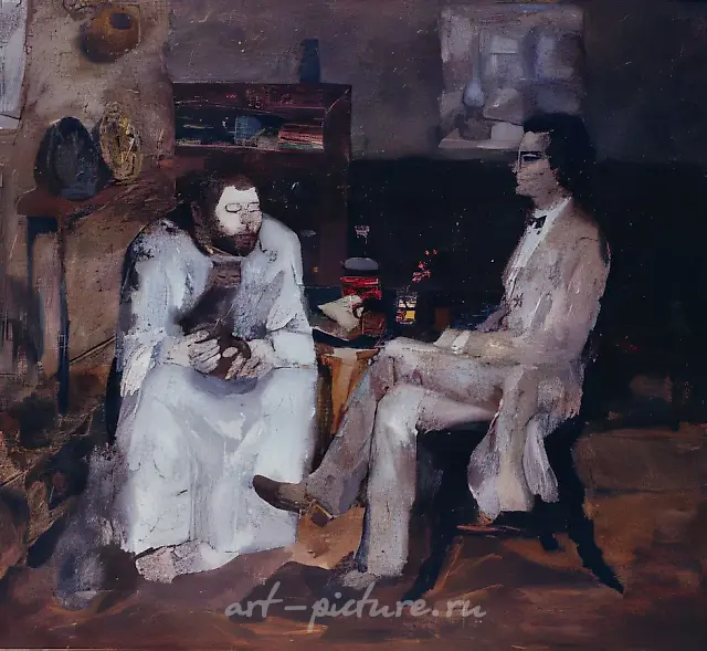 Amineski is visiting Kriange, 1976, oil on canvas, 120 x 150