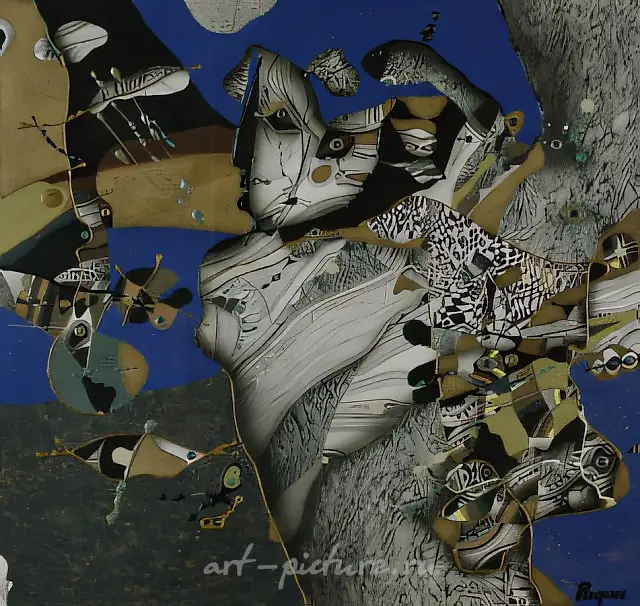 A Meeting, 1997, mixed technique, 85х90