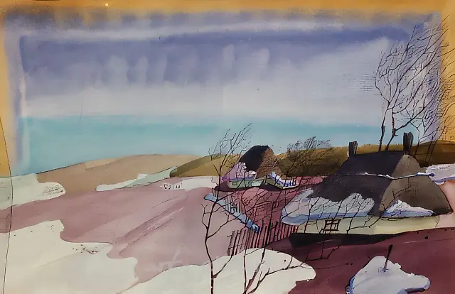 End of Winter, paper, watercolour