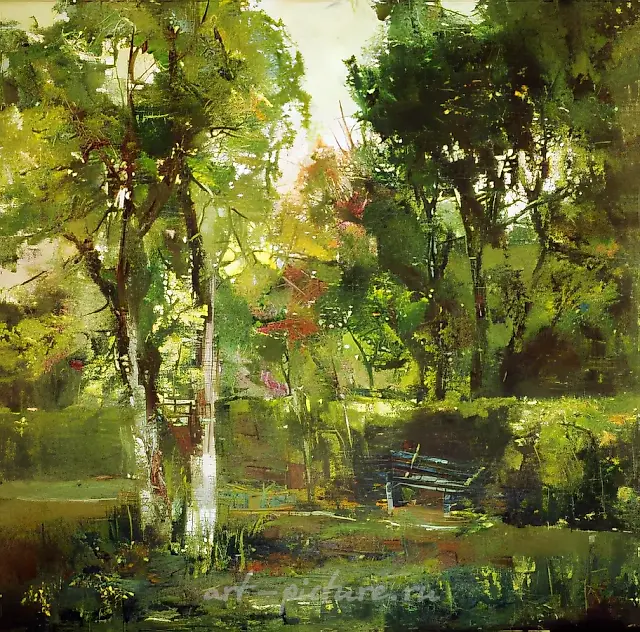 Last summer day., 1992, canvas, oil, 70x70, $24.000, UNESCO. USA.