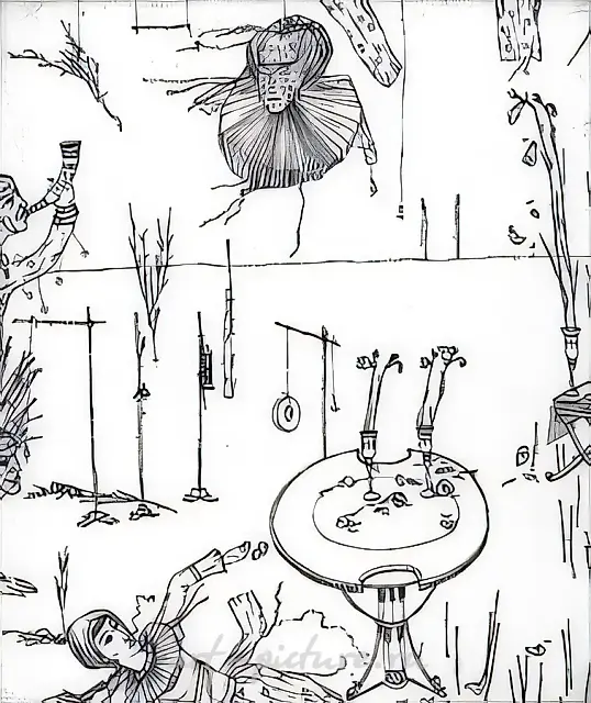 Princess’s dream., 1996, paper, pencil, 29.8х25 Author’s property