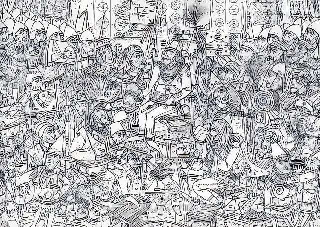 Dwarfs and dwarfs who serve them., 1995, paper, pencil, 40,5х29,8 Author’s property