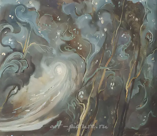 Full moon., 1994, canvas, oil, 60x70