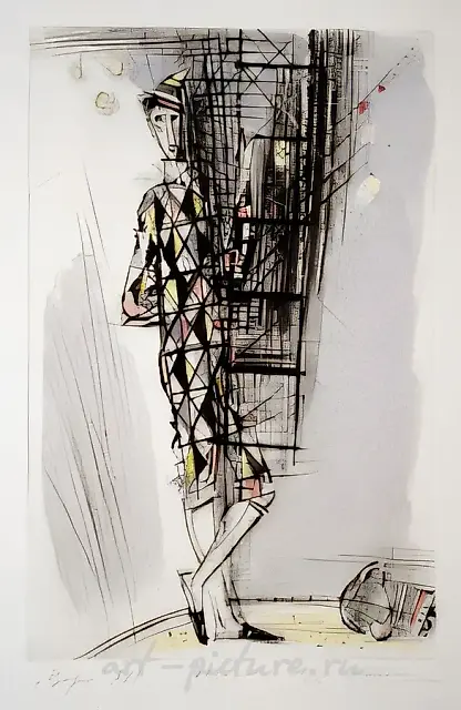第18页。系列《马戏团》，1995年，蚀刻，干针，水彩，15x12厘米。