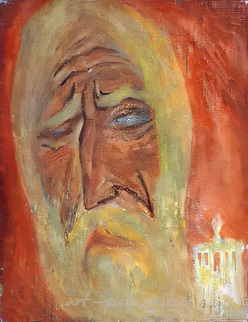 Old man from Pskov., 1966, orgalyth, oil, 55x44 Reserve-museum in Sergiev Posad