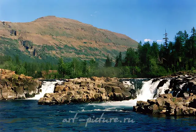 Водопады реки Наледной. Путораны., 1996, цветная фотография, 20х30 Собственность автора