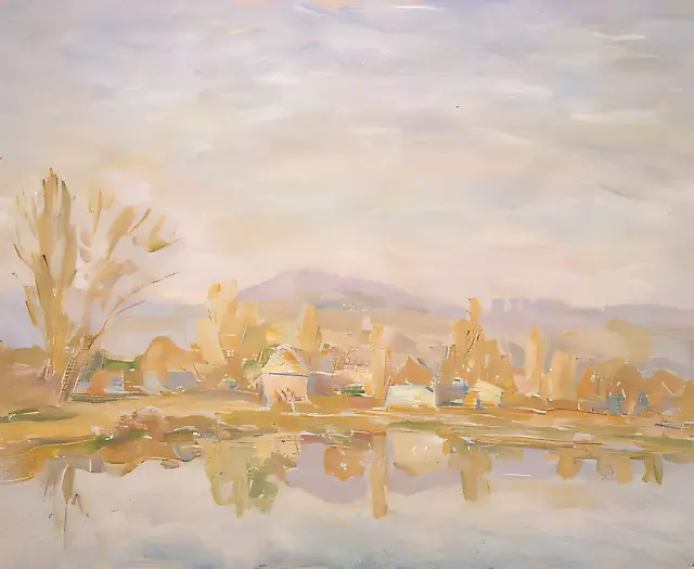 Autumn Landscape with a Hill, 1994, oil on cardboard, 38x48