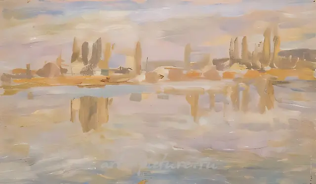 Sea Landscape, 1994, oil on cardboard, 32x54