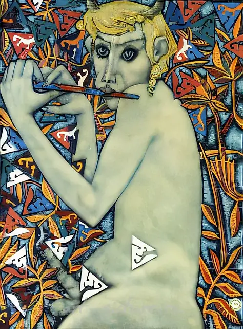 A Forest Pan	, 1995,  oil on canvas, 130x95