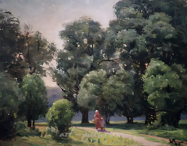У старых вётел., 0, холст, масло, 61 х 70