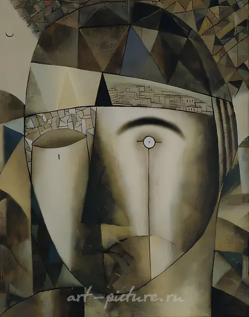 Head, 1996, canvas, oil, 100x80