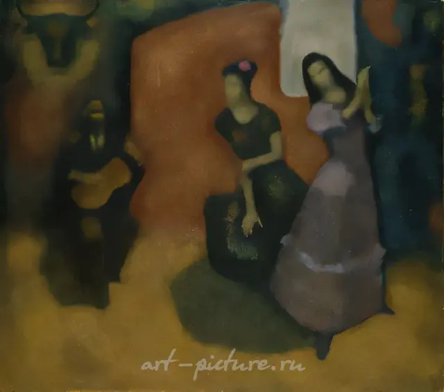 Spanish Girls. A Dance, 1990, oil on canvas, 80x90