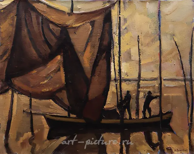 Hanging Nets, 1970, oil on canvas, 52x65